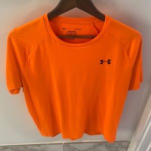 Large Under Armour Tech Tee 2.0 (Blaze Orange.) Previously worn; good condition.